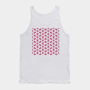 Pink White Flower Tank Top